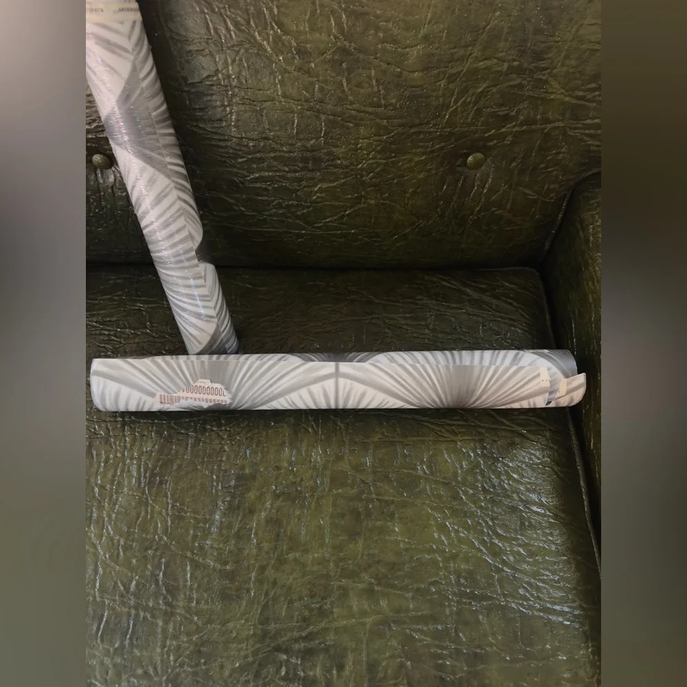 2 Rolls of Anthropologie Grey Frond/Fan Wallpaper